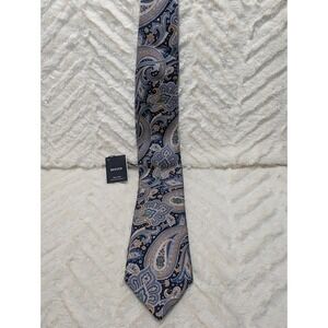 BREUER Current  BLue Paisley Silk Tie‎ Hand Made In Italy brand new NWT